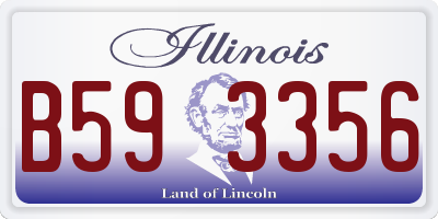 IL license plate B593356