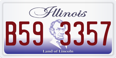 IL license plate B593357