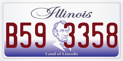 IL license plate B593358