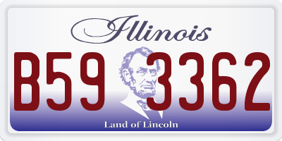 IL license plate B593362