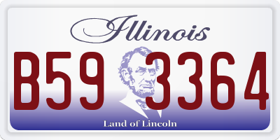 IL license plate B593364