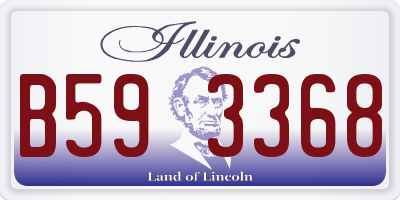 IL license plate B593368