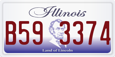 IL license plate B593374