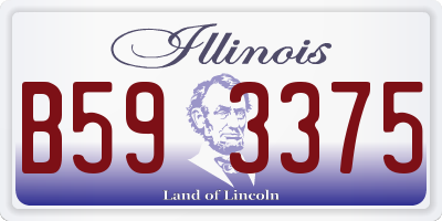 IL license plate B593375