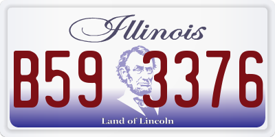 IL license plate B593376