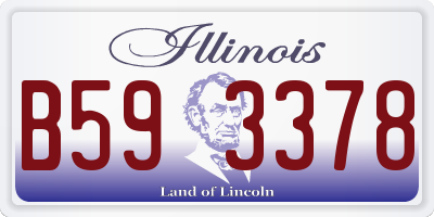 IL license plate B593378
