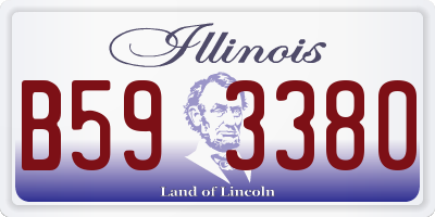 IL license plate B593380