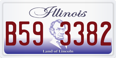 IL license plate B593382