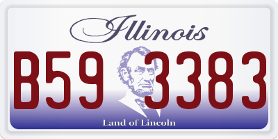 IL license plate B593383
