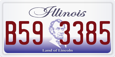 IL license plate B593385