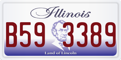 IL license plate B593389