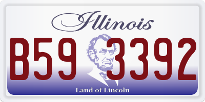 IL license plate B593392