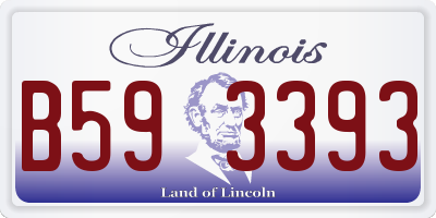 IL license plate B593393