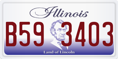 IL license plate B593403
