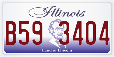 IL license plate B593404