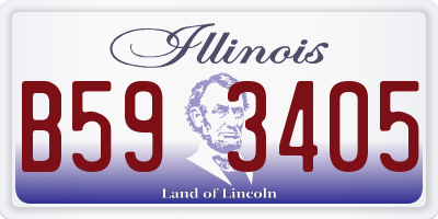 IL license plate B593405
