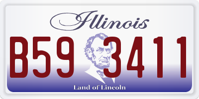 IL license plate B593411