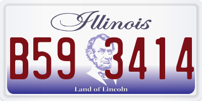 IL license plate B593414