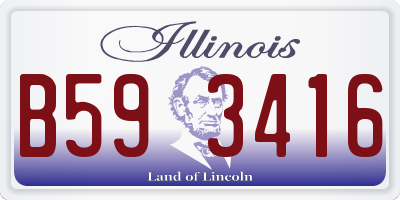 IL license plate B593416