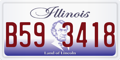 IL license plate B593418
