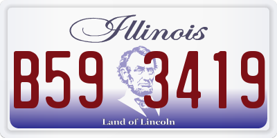 IL license plate B593419