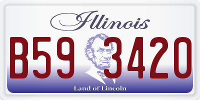 IL license plate B593420