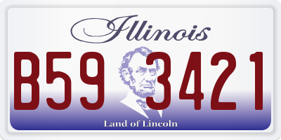 IL license plate B593421