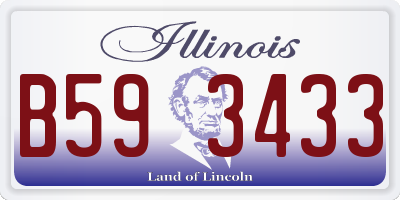 IL license plate B593433