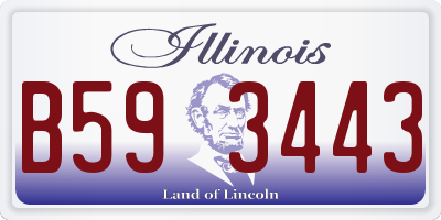 IL license plate B593443