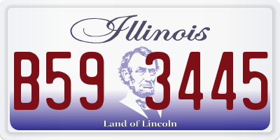 IL license plate B593445