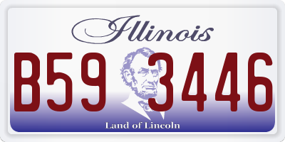 IL license plate B593446