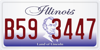 IL license plate B593447