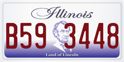 IL license plate B593448