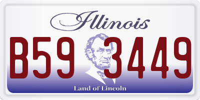IL license plate B593449