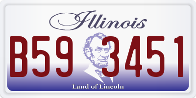 IL license plate B593451