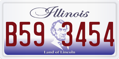 IL license plate B593454