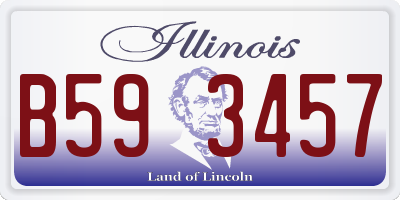 IL license plate B593457
