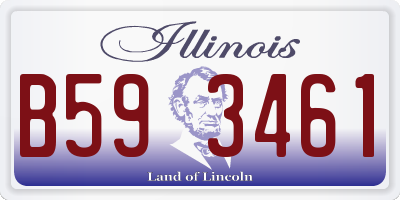 IL license plate B593461