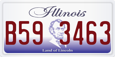 IL license plate B593463