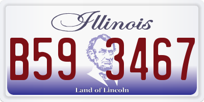 IL license plate B593467