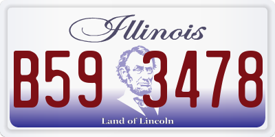 IL license plate B593478