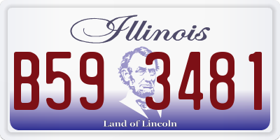 IL license plate B593481