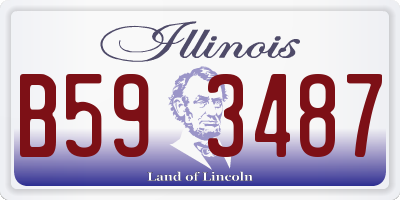 IL license plate B593487