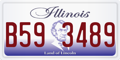 IL license plate B593489