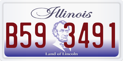 IL license plate B593491