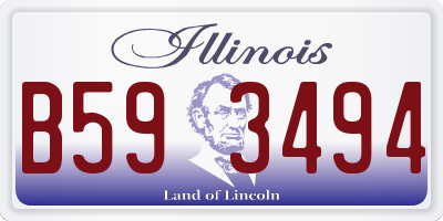 IL license plate B593494