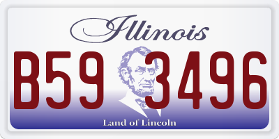 IL license plate B593496