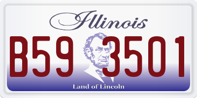 IL license plate B593501
