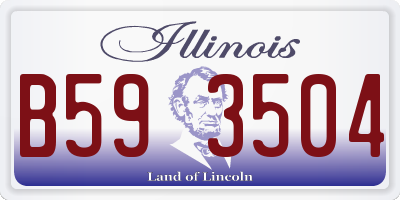IL license plate B593504