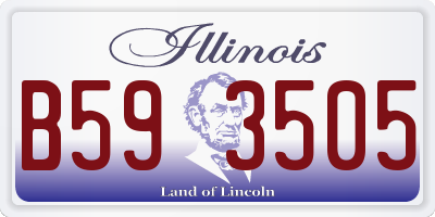 IL license plate B593505